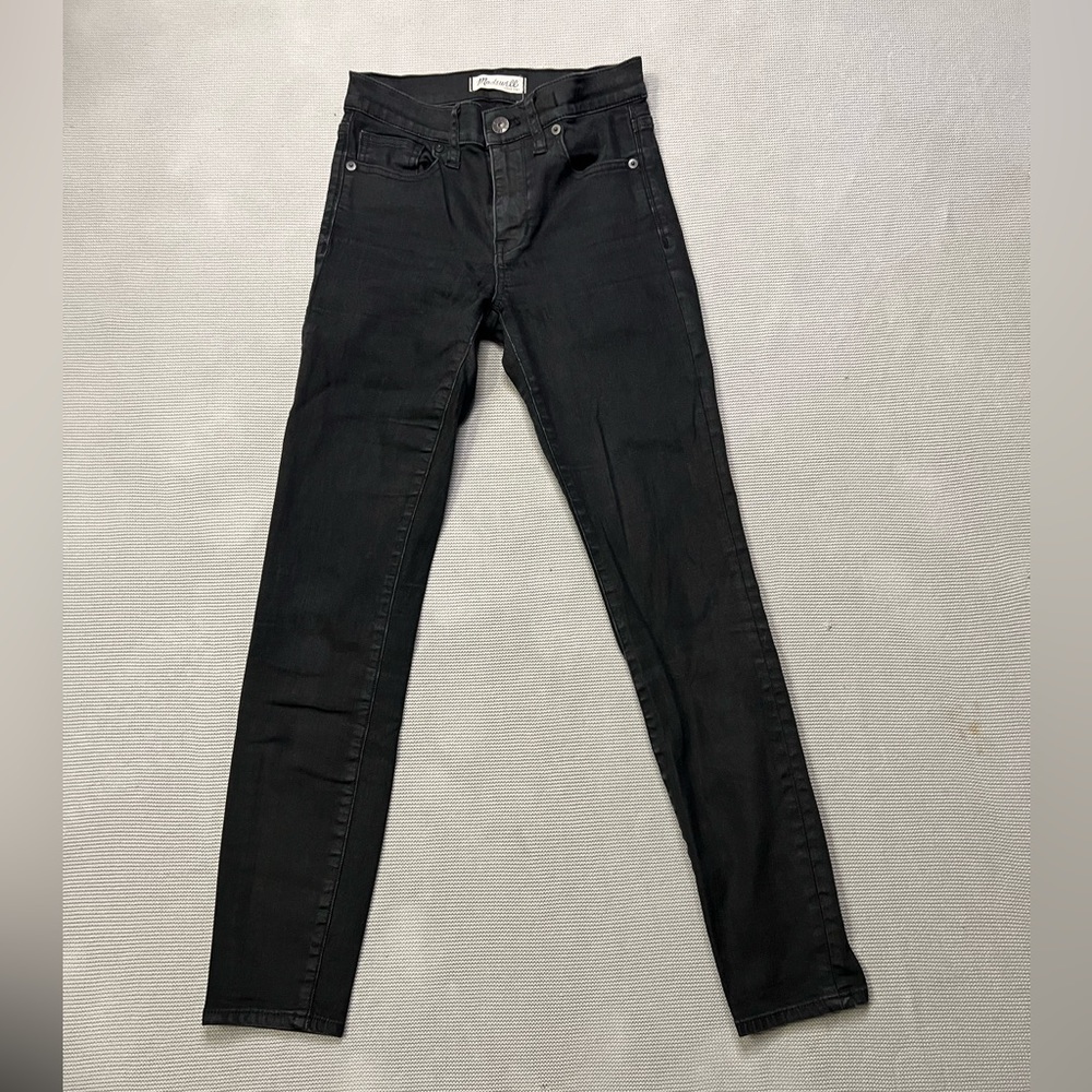 Madewell 9" High Rise Skinny Jeans Womens Size 25 Stretch Denim Black